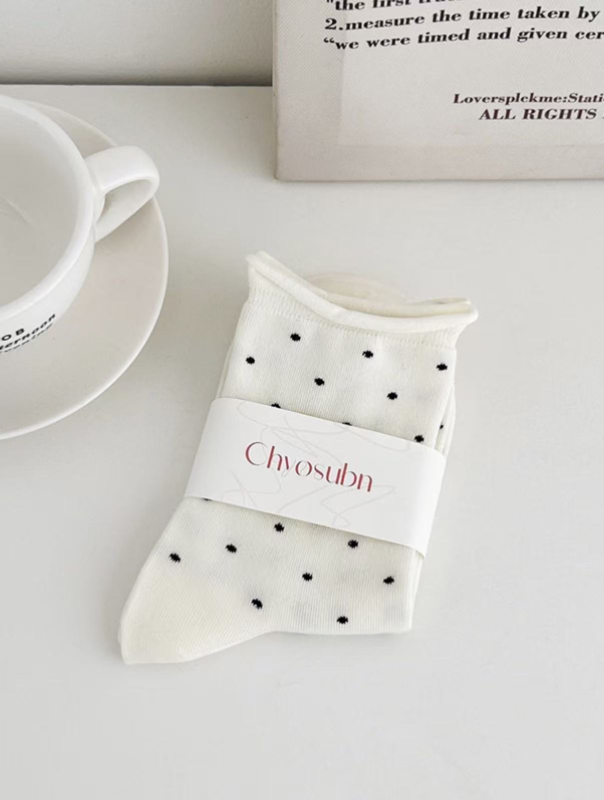 Polka Dot Crew Socks