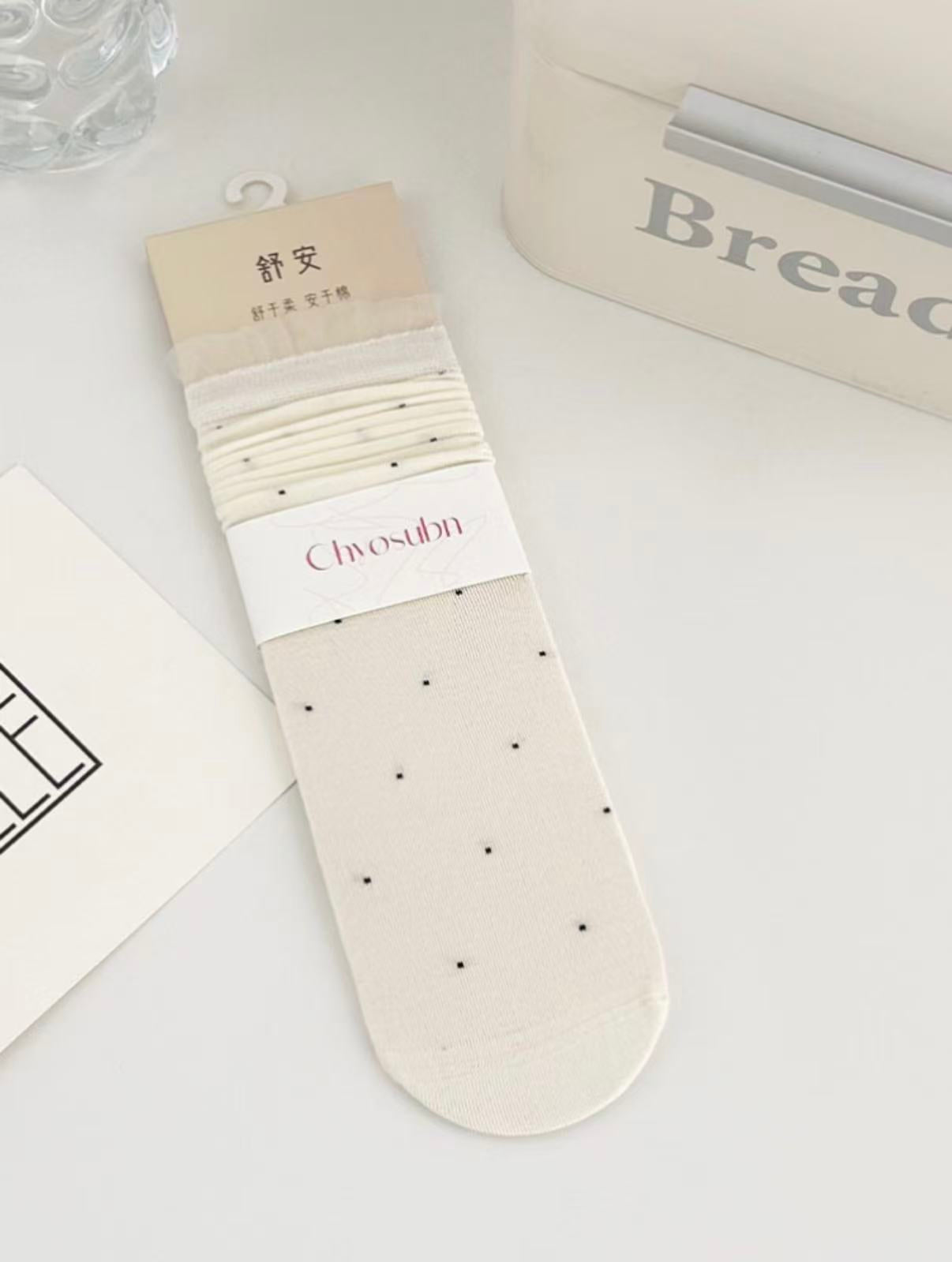 Polka Dot Crew Socks