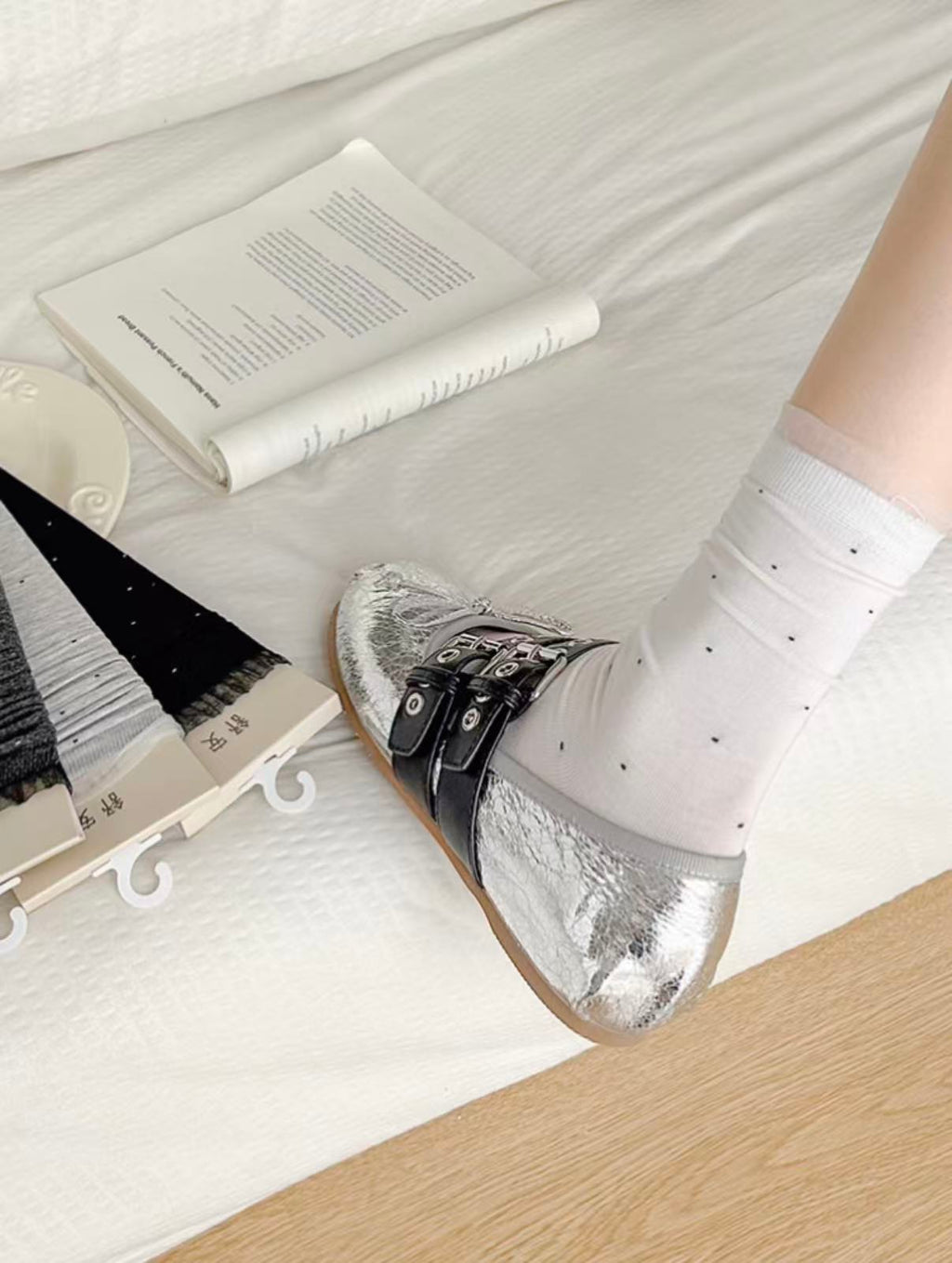 Polka Dot Crew Socks